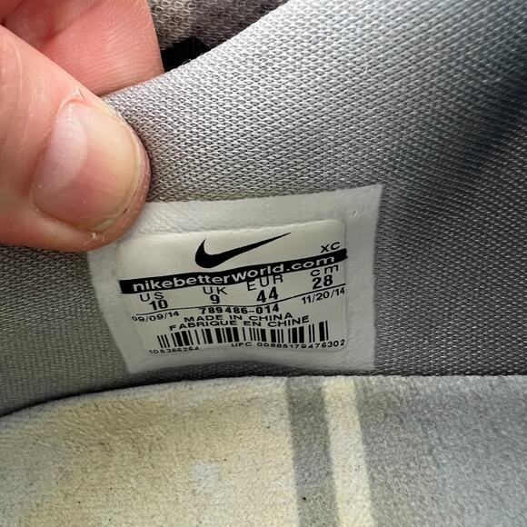 Nike Hyperchase SP X Fragment Sneakers Men's 10 Black Athletic Shoes 789486-014 - Picture 10 of 10